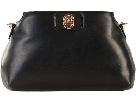 La Carrie kožna modna dizajnerska crna torba od prirodne kože visokog kvaliteta